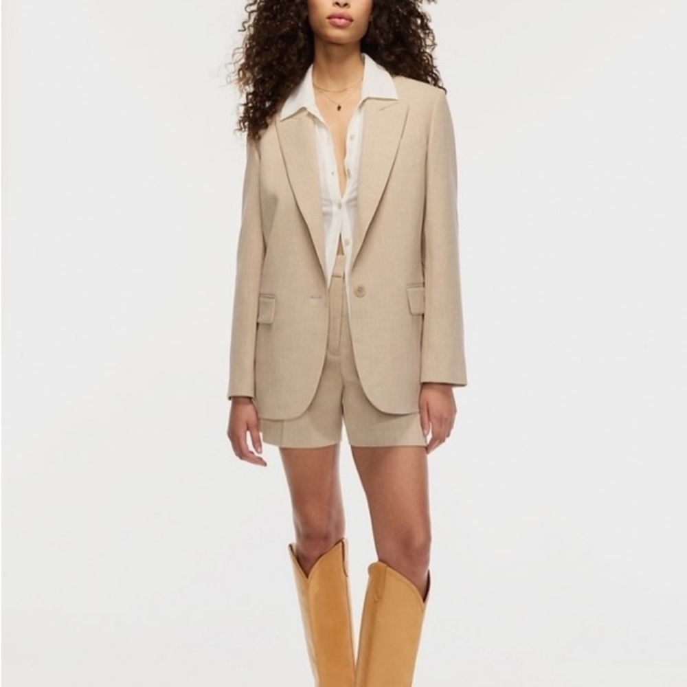 Aritzia Wilfred Flores Blazer In Heather Oat Beige Gem